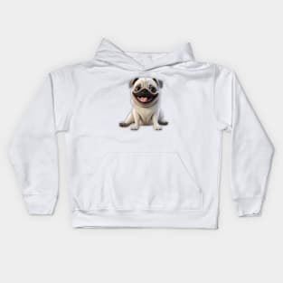 Adorable Pudgy Pug Kids Hoodie